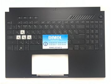 Оригинальная клавиатура для ноутбука Asus TUF Gaming 15 FA507, FA507R, FA507Z, FX517ZE, FX517ZM series, rus, black, черная передняя панель, подсветка - RGB 