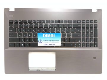 Оригинальная клавиатура для Asus PRO P2540, P2540FA-Q73P-CB series, ukr, black, серая передняя панель