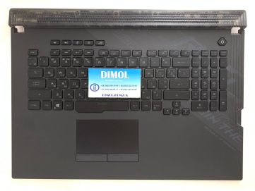 Оригинальная клавиатура для Asus ROG Strix G732, G732G, G732GU series, ua, black, черная передняя панель, FULL RGB подсветка