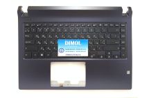 Оригинальная клавиатура для ноутбука Asus Pro P1440, P1440F, P1440FA, P1440UF series, ukr, черный, темно-синяя передняя панель