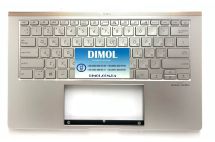 Оригинальная клавиатура для Asus ZenBook 14 UX434FLC, UX434, UX434F, UX434FL, UX434FN, UX434FA, UX434DA series, ru, silver, подсветка, серебристая передняя панель