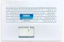Оригинальная клавиатура для ноутбука Asus VivoBook 17 A705, 17 F705, 17 R702, 17 X705 series, white, ukr, белая передняя панель
