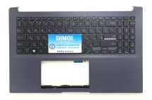 Оригинальная клавиатура для Asus Vivobook PRO 15 M6500, M6500Q, M6500QB, M6500QC, M6500QE, K6500ZE, K6500ZC, K6500ZH series, ukr, black, подсветка, черная передняя панель