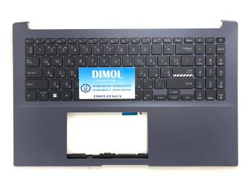 Оригинальная клавиатура для Asus Vivobook PRO 15 M6500, M6500Q, M6500QB, M6500QC, M6500QE, K6500ZE, K6500ZC, K6500ZH series, ukr, black, подсветка, черная передняя панель