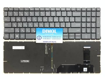 Оригинальная клавиатура для ноутбука HP EliteBook 660 16 inch G11, EliteBook 665 16 inch G11 series, ukr, grey, подсветка