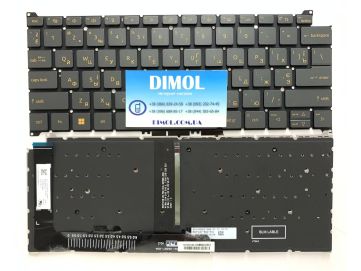 Оригинальная клавиатура для ноутбука Acer Swift 3 SF314-512, SF314-71, N21H3, N21C2, SFX14-51G, EX214-53 series, gray, uk, подсветка