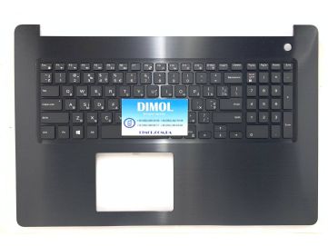 Оригинальная клавиатура для ноутбука Dell Inspiron 17-5000, 5765, 5767, 5770, 5775 series, ua, black, чорная передняя панель, подсветка
