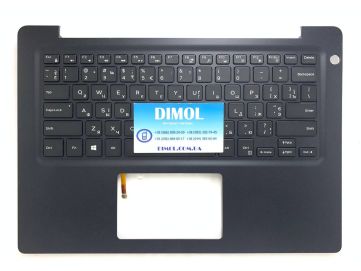 Оригинальная клавиатура для Dell Vostro 14-5481, V5481 series, ukr, black, черная передняя панель, подсветка