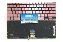Оригинальная клавиатура для ноутбука Asus S333JA, S333JQ, S333JP series, ukr, pink, подсветка