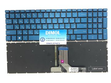 Оригинальная клавиатура для HP Pavilion X360 15-EG, 15-EH, 15Z-EH, 15-ER, 15S-ER series, ukr, blue, подсветка