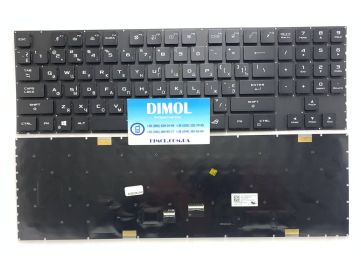 Оригинальная клавиатура для ноутбука Asus ROG Zephyrus S17 GX703, GX703H, GX703HM, GX703HR, GX703HS series, ukr, black, подсветка