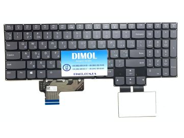 Оригинальная клавиатура для ноутбука Lenovo Legion S7-15ARH5, S7-15ACH6, S7-15IMH5 series, gray, ukr, RGB - подсветка