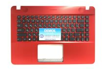 Оригинальная клавиатура для ноутбука Asus X441, X441S, X441SA, X441SC, X441U, X441UA series, black, ukr, красная передняя панель