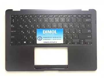 Оригинальная клавиатура для ноутбука Asus ZenBook Flip S UX370, UX370UA, UX370UAF, UX370UAR series, укр, black, подсветка, черная передняя панель