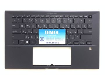 Оригинальная клавиатура для ноутбука Asus ExpertBook B9 B9450, B9 B9450F, B9 B9450FA series, темно-серый, ru, подсветка, темно-серая передняя панель