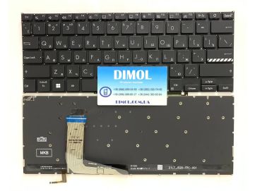 Оригинальная клавиатура для ноутбука Asus VivoBook 14 X1402, X1402Z, X1402ZA, X1403, X1403ZA, M1402, D1402, F1402, M1403, X1403Z, 14Z X1403V series, ru, черный, подсветка