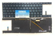  Оригинальная клавиатура для ноутбука Asus ZenBook Duo UX481, UX481FA, UX481FAY, UX481FL, UX481FLY series, ru, Celestial Blue, подсветка