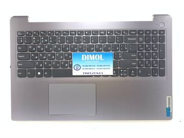 Оригинальная клавиатура для ноутбука Lenovo Ideapad 3-15ADA6, Ideapad 3-15ALC6, Ideapad 3-15ITL6 series, ukr, gray, серая передняя панель