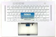Оригинальная клавиатура для ноутбука Asus Zephyrus G15 GA503, GA503Q, GA503QS, ‎GA503QM, ROG Zephyrus M16 GU603, Zephyrus G15 GA503 series, ukr, white, подсветка, белая передняя панель