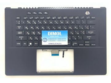 Оригинальная клавиатура для ноутбука Asus Zephyrus G15 GA503, GA503Q, GA503QS, ‎GA503QM, ROG Zephyrus M16 GU603, Zephyrus G15 GA503 series, ukr, black, подсветка - RGB, черная передняя панель
