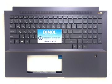 Оригинальная клавиатура для ноутбука Asus ProArt StudioBook Pro X W730G1T, W730G2T, W730G5T series, ukr, черный, подсветка, черная передняя панель
