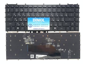 Оригинальная клавиатура для Dell Alienware X15 R1, X15 R2, X17 R1, X17 R2 series, ukr, black, RGB - подсветка