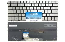 Оригинальная клавиатура для ноутбука HP Envy x360 2-in-1 13-bf, x360 2-in-1 13-bf0013dx series, ru, silver, подсветка