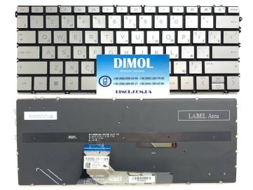 Оригинальная клавиатура для ноутбука HP Envy x360 2-in-1 13-bf, x360 2-in-1 13-bf0013dx series, ru, silver, подсветка