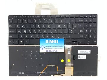 Оригинальная клавиатура для ноутбука Asus VivoBook Flip TP510, TP510U, TP510UF series, ukr, black, подсветка