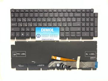Оригинальная клавиатура для ноутбука Dell G15 5510, 5511, 5515, 5520, 5521, 5525, 5530 series, ru, gray, RGB - подсветка 