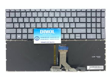 Оригинальная клавиатура для HP 250 G10, 255 G10 series, gray, ru, подсветка