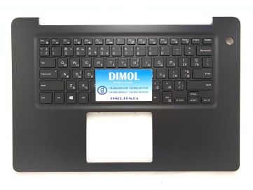Оригинальная клавиатура для Dell Vostro 15-5581, V5581 series, ukr, black, подсветка, черная передняя панель