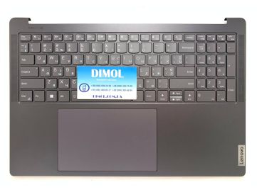 Оригинальная клавиатура для ноутбука Lenovo Yoga pro 9 16, Yoga pro 9 16IRP8, Yoga pro 16s IRP8 series, ukr, gray, подсветка, сереая передняя панель