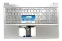 Оригинальная клавиатура для HP Pavilion X360 15-EG, 15-EH, 15Z-EH, 15-ER, 15S-ER series, ukr, silver, подсветка, серебристая передняя панель