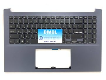 Оригинальная клавиатура для Asus Vivobook Pro M3500, M3500Q, M3500QC, M3500QA series, ru, black, подсветка, черная передняя панель