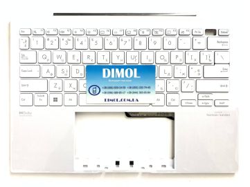 Оригинальная клавиатура для ноутбука Asus Zenbook S13 UM5302, UM5302T, 14 OLED UX3402 series, white, ukr, подсветка, белая передняя панель