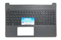Оригинальная клавиатура для HP 15T-DY, 15-DY, 15-EF, 15Z-EF, 15S-EQ, 15S-FQ, 15S-ER, 15S-FR series, rus, black, подсветка, серая передняя панель