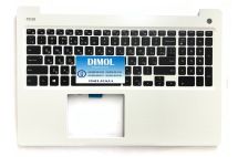 Оригинальная клавиатура для Dell Inspiron G3 15 3579 series, black, подсветка, белая передняя панель