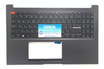 Оригинальная клавиатура для ноутбука Asus Vivobook S15 K3502, K3502Z, K3502ZA series, black, подсветка, черная передняя панель