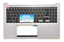 Оригинальная клавиатура для ноутбука Asus Vivobook S15 K3502, K3502Z, K3502ZA series, black, подсветка, серебристая передняя панель