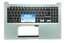 Оригинальная клавиатура для ноутбука Asus Vivobook S15 K3502, K3502Z, K3502ZA series, black, подсветка, brave green передняя панель