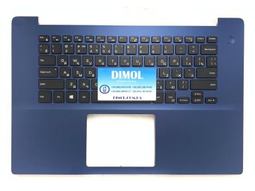 Оригинальная клавиатура для Dell Inspiron 15 5580, Inspiron 15 5585, Inspiron 15 5588 series, ru, black, подсветка, прохладно синяя передняя панель