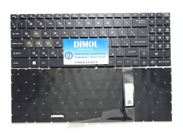Оригинальная клавиатура для ноутбука MSI Pulse GL76, GF66, GL66, GF76, MS-17L1, MS-1582, MS-1583, MS-17H3 series, rus, black, подсветка - PERKEY