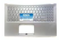 Оригинальная клавиатура для ноутбука Asus A512, F512, K512, S512, X512, Y5100U, Y5000F, V5000D, V5000F, V5000J series, rus, silver, серебристая передняя панель, подсветка