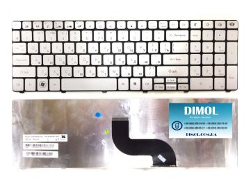 Оригинальная клавиатура для ноутбука PackardBell Easynote LM81, LM85, LM86, LM87, LM94, LM98, TK11BZ, TK81, TK82, TK85, TM01, TM05, TM80, TM81, TM82, TM83, TM85, TM86, TM87, TM89, TM93, TM94 series, ru, silver