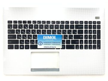 Оригинальная клавиатура для ноутбука Asus X501, X501A, X501U, X501EI, X501X, X501XE series, передняя панель, rus, white