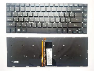 Оригинальная клавиатура для ноутбука Acer Aspire 3830, 3830G, 3830T, 3830TG, 4755 (без рамки) Black, ru, с подсветкой
