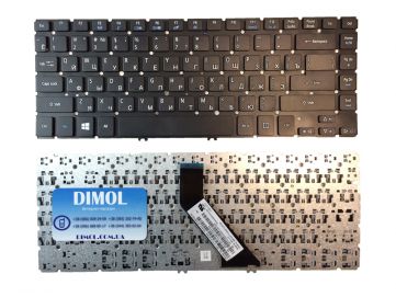 Оригинальная клавиатура для Acer Aspire V5-431, V5-471, Timeline Ultra M3-481, M5-481, black, (blue frame), RU