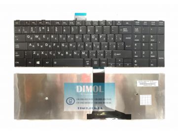 Оригинальная клавиатура для Toshiba Satellite C50, C50D, C50T, C55, C55D, C55T, C70, C70D, C75, C75D black matte, ru