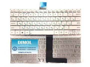 Оригинальная клавиатура для ноутбука Asus F200, R202, S200, X200 series, white, ru